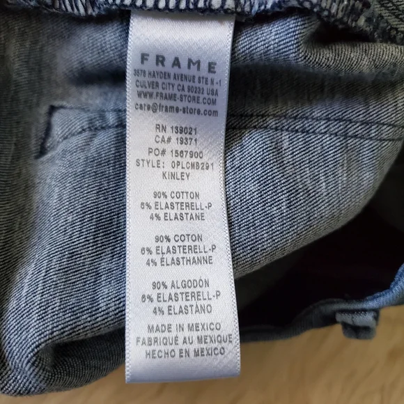 Frame Le Crop Mini Boot Jeans In Kinley Wash Size 29 SHORT - Picture 7 of 12